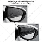 2PCS Car Rearview Mirror Rain Eyebrow | Carbon Fiber Rain Shield Cover close-up view