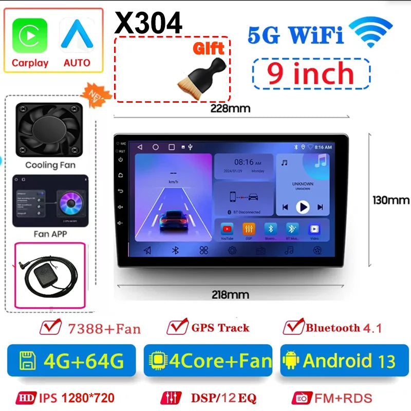 7"/9"/10" Universal 2din Android Car Radio | GPS Navigation Head Unit with Carplay additional angle