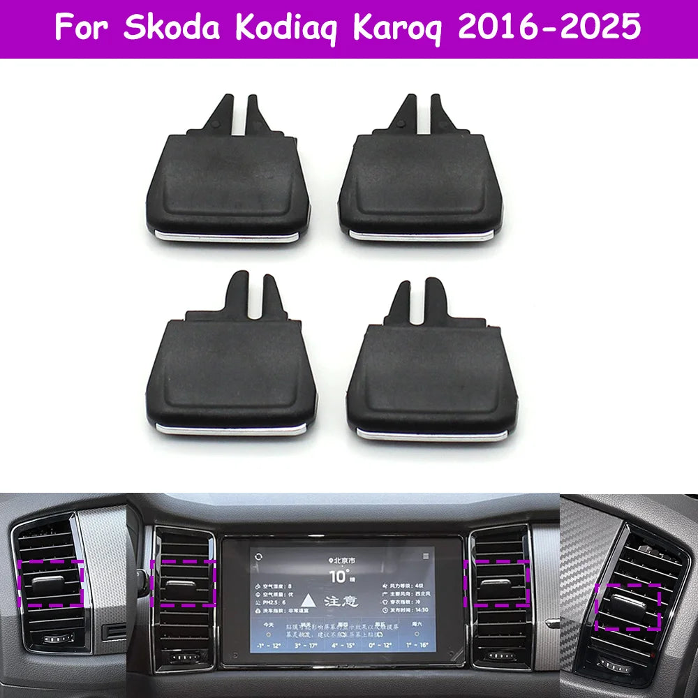Kodiaq Karoq Car Front Rear Air Conditioner AC Vent Grille Tab Slider Clip Outlet Repair Kit For Skoda 2016-2025 56G819701