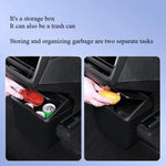 For Tesla Model Y Juniper 2025 Rear Seat Trash Can | Under Seat Storage Organizer close-up view