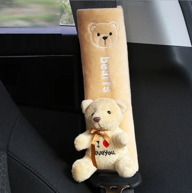 Cute Animal Car Seat Belt Pads Universal Car Seat Shoulder Strap Pad Cushion Cover additional angle
