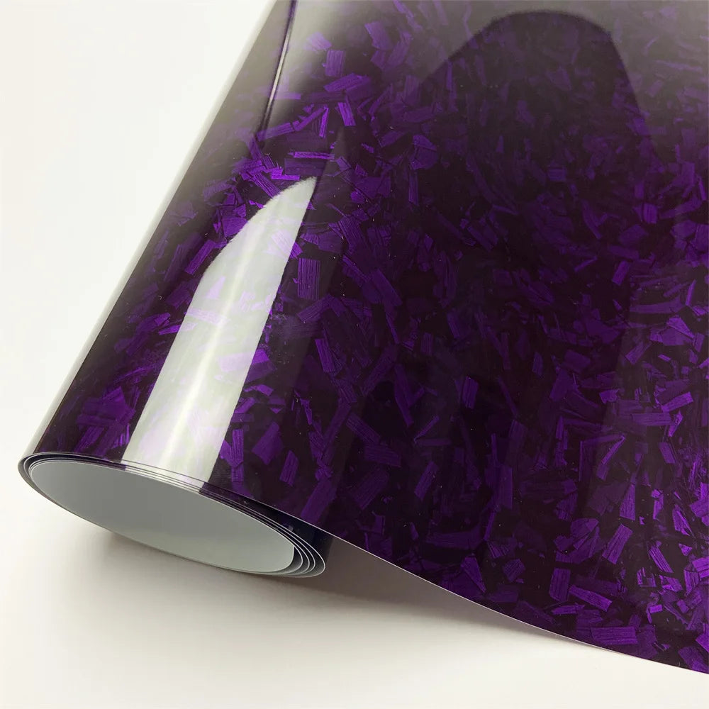 Glossy Laser Forged Carbon Fiber Vinyl Wrap Self-Adhesive Car Sticker Waterproof for lifestyle view