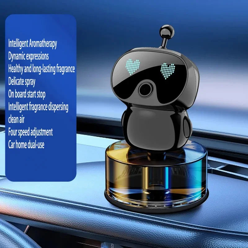 Rechargeable Smart Car Air Freshener | Adjustable AI Aroma Diffuser close-up view