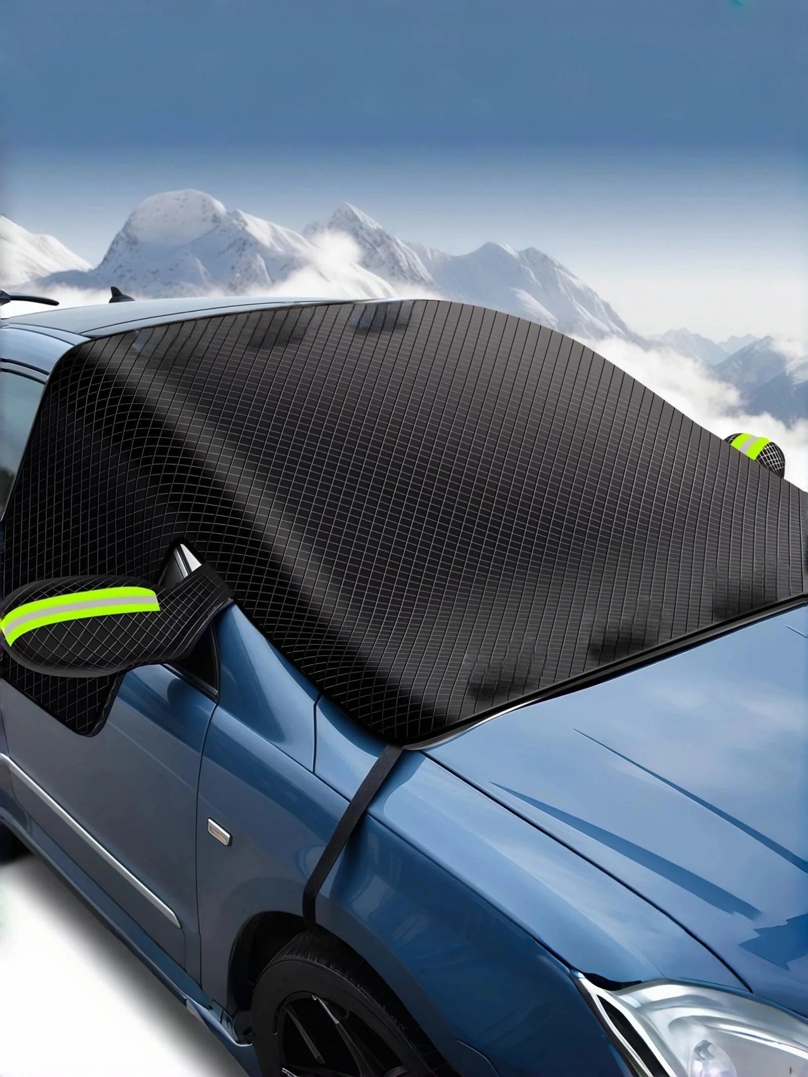 Black Oxford Car Windshield Cover | All-Season UV Rain Frost Snow Protector alternate view