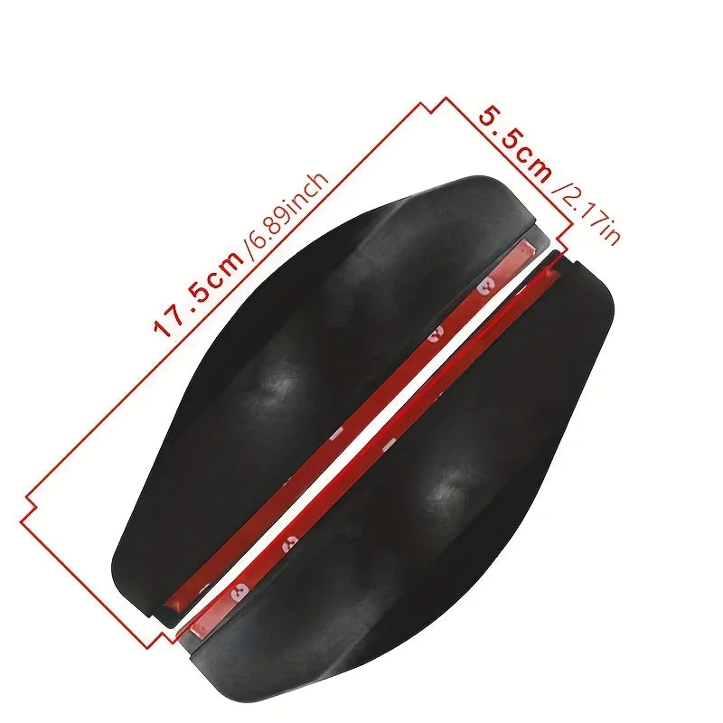 2pcs Car Rearview Mirror Rain Eyebrow Carbon Fiber Sun Visor Shade Cover Universal Auto Rear View Mirror Rainy Shield Guard