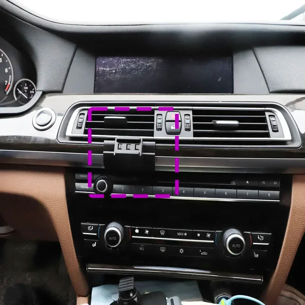 Car Phone Holder For BMW 7 Series F01 2009 2010 2011 2012-2015 Special Fixed Bracket Base Wireless Charging Interior Accessories