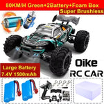 Oike 4WD 1:16 80KM/H Super Brushless 50KM/H Brushed RC Car 4x4 Off Road Remote Control close-up view