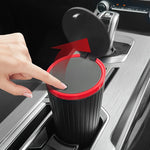 Universal Car Trash Bin with Lid,Durable ABS Material-Fits Center Console, Armrest, or Door Storage-Ideal for Vehicle & Home Use