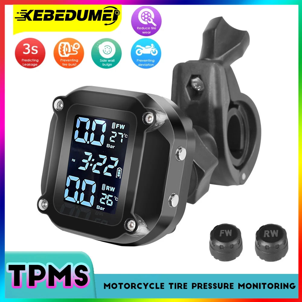 TPMS Motorcycle Tire Pressure Sensors | Real-Time Monitoring System for 2-Wheel Riders