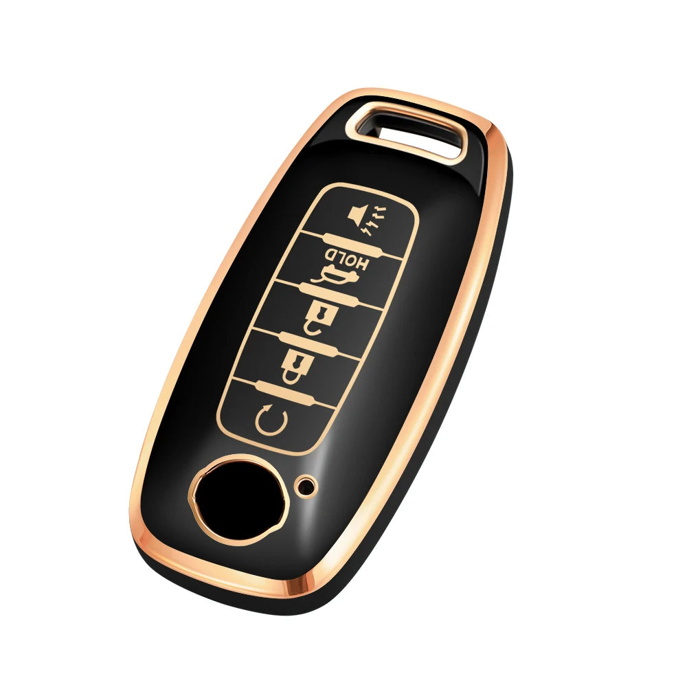Soft TPU Keyfob Cover Case Keychain for Nissan 2025 2026 Armada PRO 4-X Versa X-Trail T33 Serena Rouge Kicks Pathfinder Ariya
