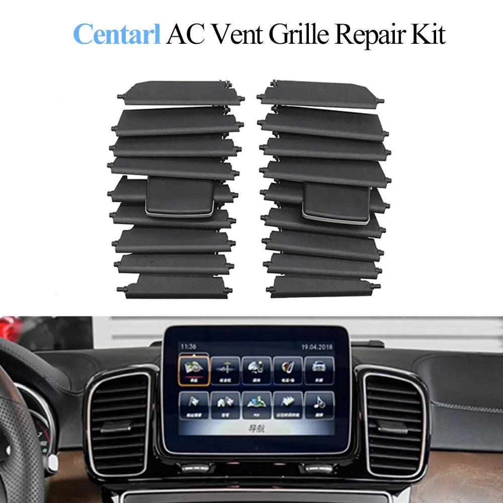 Car Center Dashboar AC Air Outlet Vent Grille Blade Slider Clip Repair Kit For Mercedes Benz W166 W292 M ML350 GL450 GLE GLS