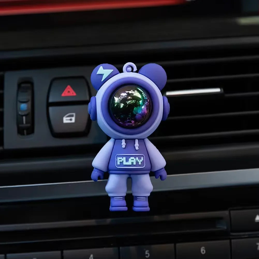 Car Air Outlet Perfume Clips Cartoon Astronaut | Air Freshener and Interior Decoration close-up view