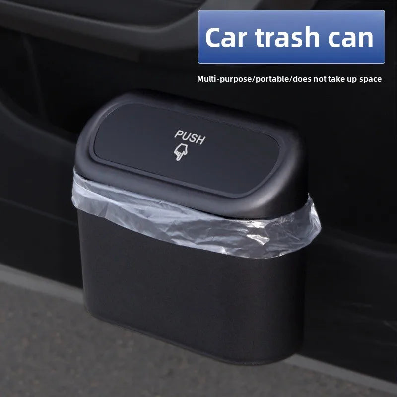 Multifunctional Car Trash Can for Door & Seat Back Large Capacity Hanging Storage Organizer with Lid