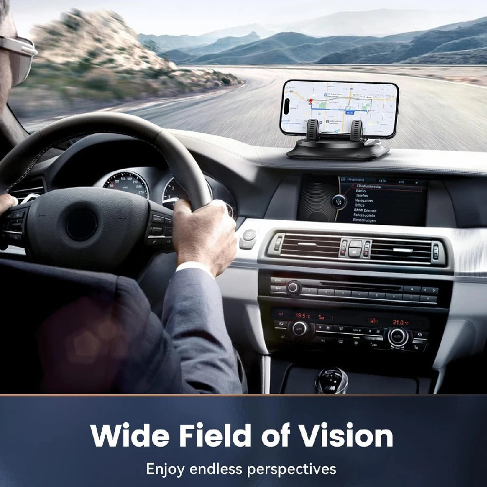 1PCS 360° Phone Holder Rotating Car, Non-slip Dashboard Cell Phone Holder, Navigation alternate view