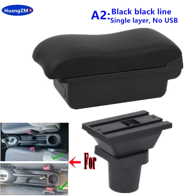 Armrest Box For Toyota Yaris Vitz 5dr Hatchback 1998-2011 2005 2006 2007 2008 2009 2010 Car Central Storage Box Car Accessories