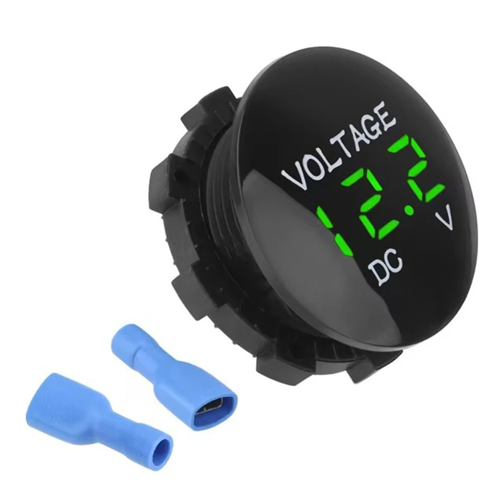 DC 5-48V Waterproof Voltmeter Car Marine Motorcycle LED Digital Volt Tester Meter Voltage Battery Gauge Display Voltmeter