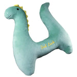 Children's H-Shape Car Travel Pillow | Memory Foam Headrest Support for Kids (Green & Pi detail view