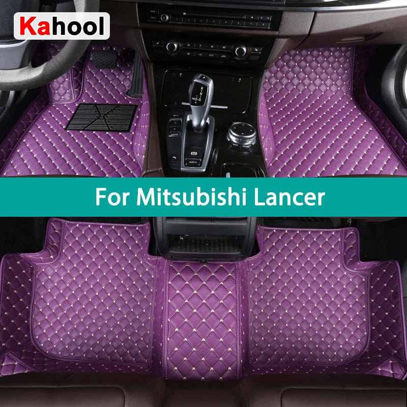 KAHOOL Custom Car Floor Mats For Mitsubishi Lancer Auto Carpets Foot Coche Accessorie
