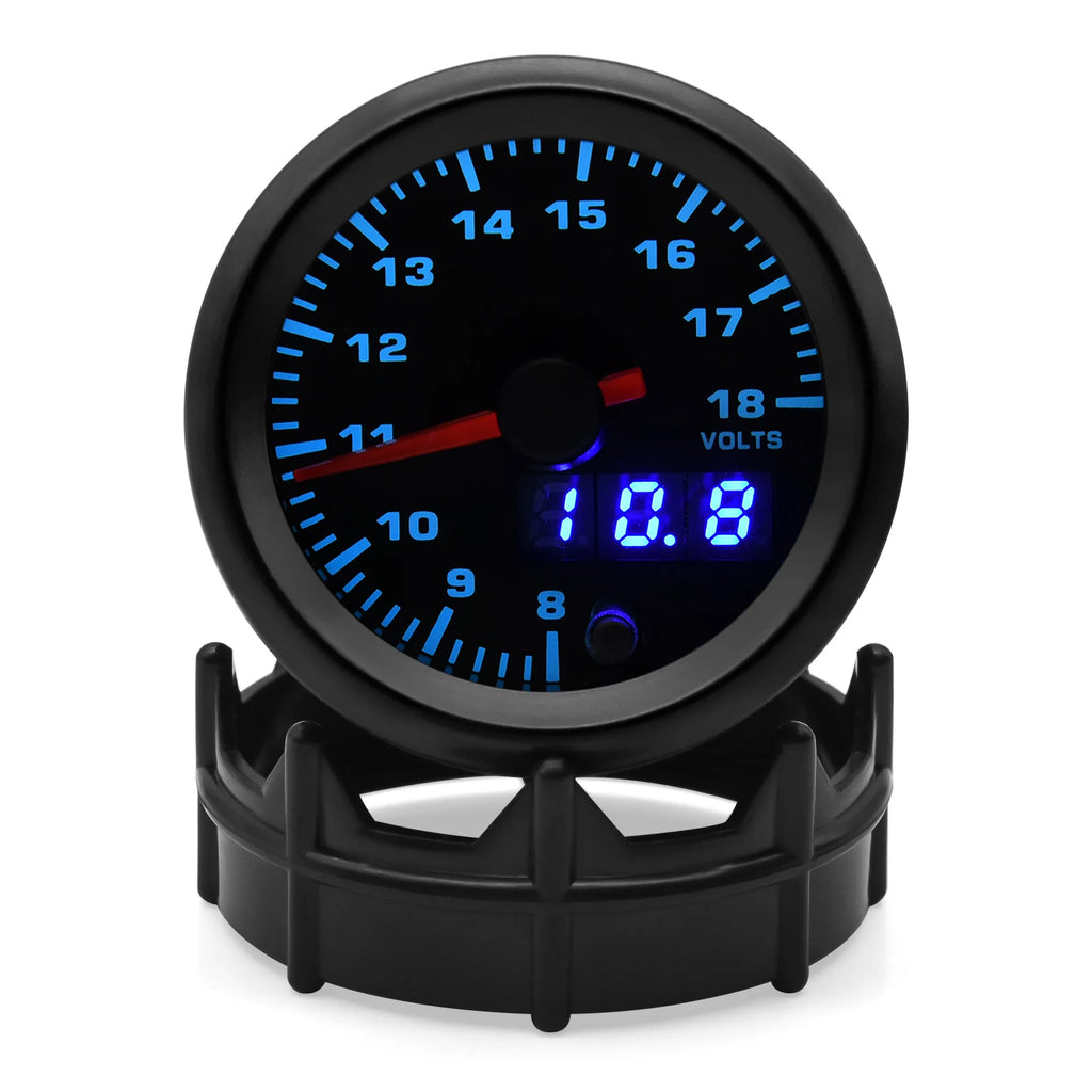 52mm Car Gauge 7 Color LED Boost Gauge Water Temp Oil Temp Oil Pressure Voltmeter Air Fuel Ratio Tachometer for 12V Racing Car