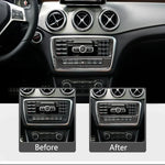 Car Styling Carbon fiber interior button panel Decoration Cover Trim Sticker frame For Mercedes Benz
