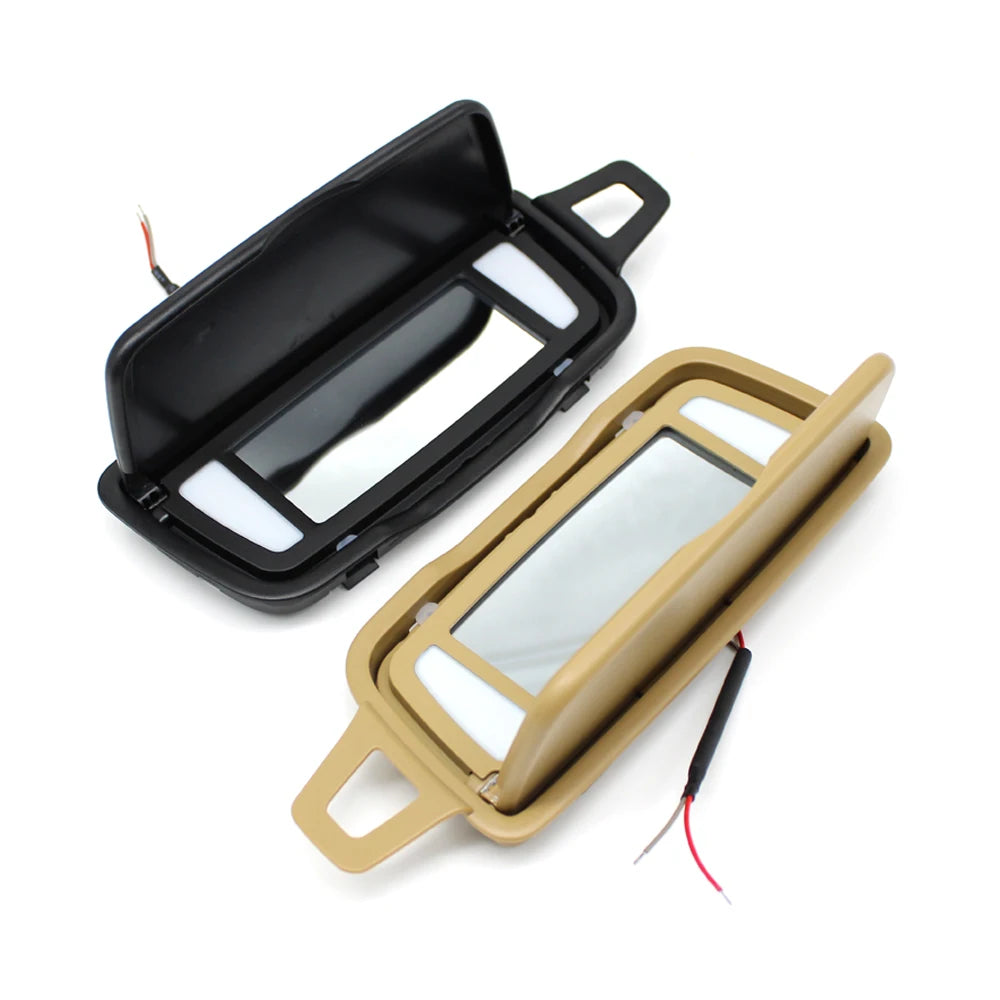 1PC Car Left Right Makeup Vanity Sun Visor Mirror Assembly For Porsche Boxster Cayman 981 982 Carrera 911 Traga GT3 991 992