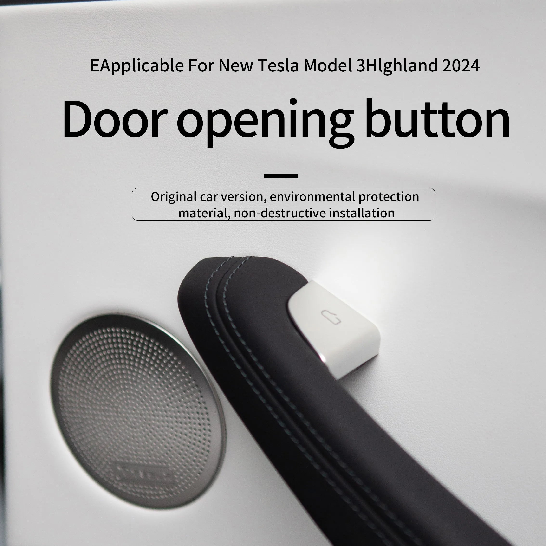 Car Door Button Decoration Patch for Tesla Model 3 Highland 2024 | Interior Accessory detail view