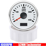 2" 52mm Tachometer Gauge | Red Backlight RPM Meter for Car Boat Marine 12V 24V additional angle