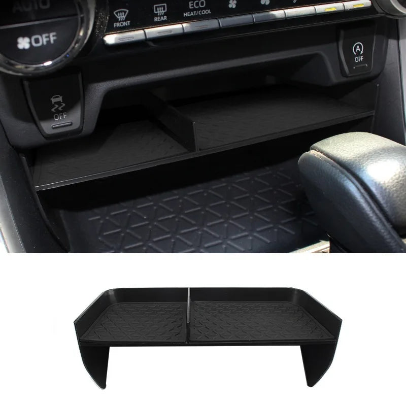 For Toyota RAV4 XA50 2019~2025 RAV 4 Hybrid Car Armrest Storage Box Console Dashboard close-up view