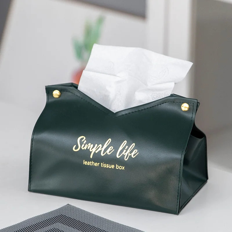 Leather Tissue Box Napkin Holder Car Tissue Box Home Living Room Holder Case Storage alternate view