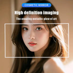 Car Sun Visor Makeup Mirror Stainless Steel Auto Rearview Mirror Self-adhesive Vanity Mirror Car Interior Cosmetic Mirror