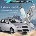 4x Iridium Spark Plugs for Chevrolet Aveo Cruze Opel Astra H J Vauxhall Astra Mk IV V close-up view