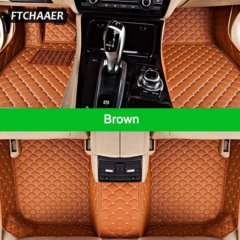 FTCHAAER Custom Car Floor Mats For KIA RIO K2 Auto Carpets Foot Coche Accessorie