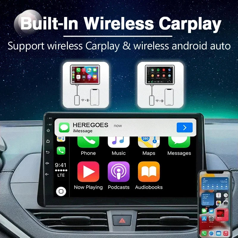 Wireless CarPlay 8G+256G 12.3 Inch Android 14.0 Car DVD Player GPS for Porsche Macan 2 close-up view