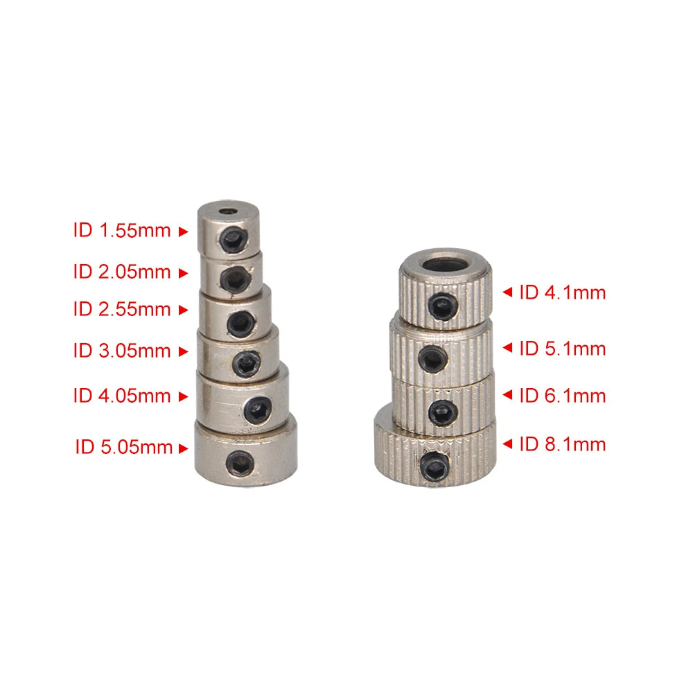 10PCS Metal Wheel Lock Collar Shaft Stopper 1.6-8.1mm for RC Model close-up view