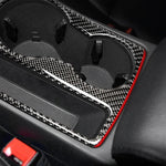 For Audi A4 B8 A5 2009-2016 Carbon Fiber Center Console Cup Holder Panel Trim Frame Decoration Sticker Car Interior Accessories