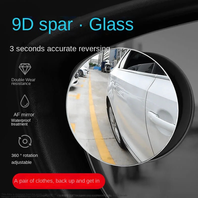 Car Blind Spot Rear View Mirror Wide Angle 360 Degree Adjustable Small Round Mirror C alternate view