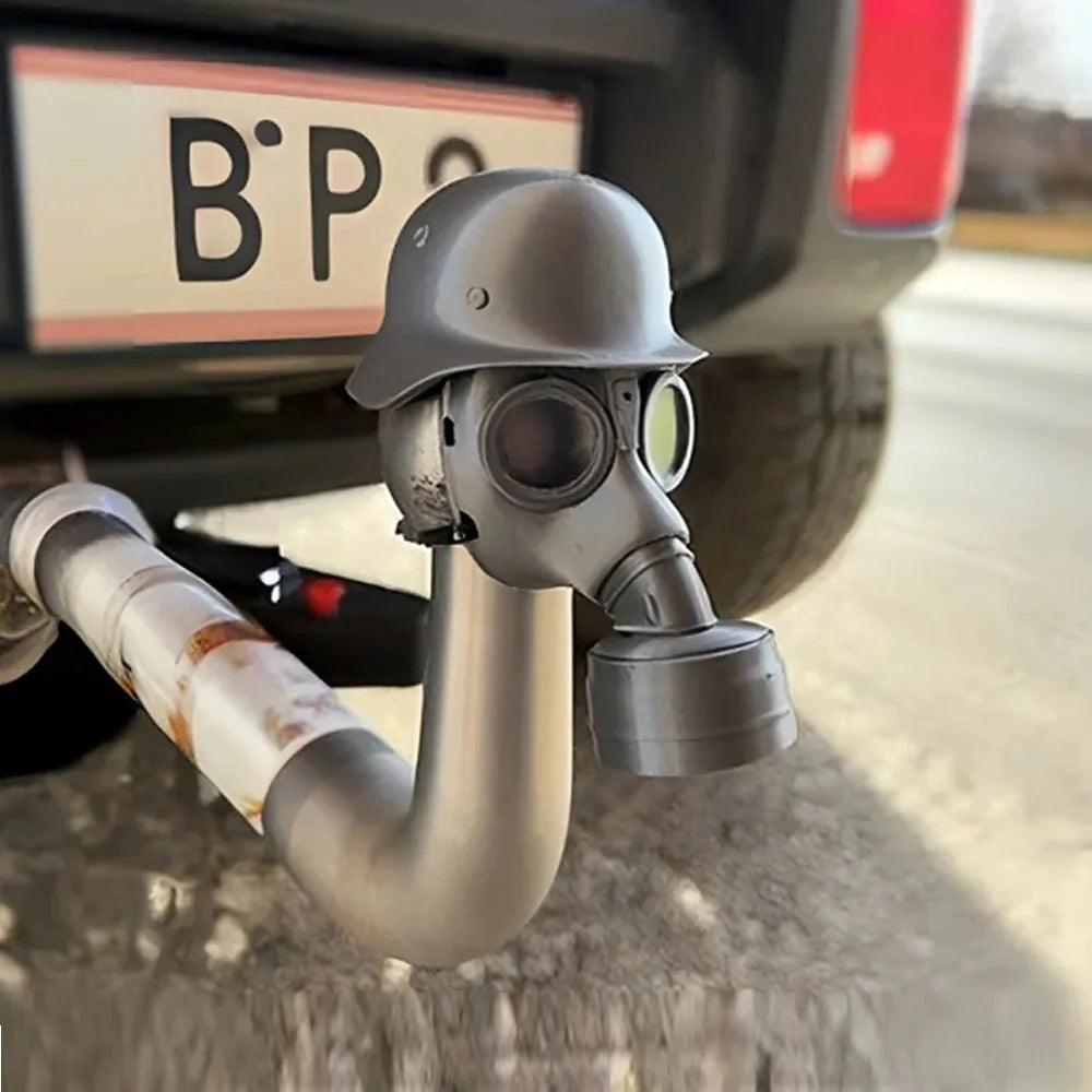 Trailer Hitch Cover With Steel Helmet Heavy Duty Trailer Coupler Hitch Cover Universal close-up view