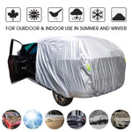 Universal SUV Sedan Full Car Cover | Waterproof Outdoor Protection Silver S-XXL