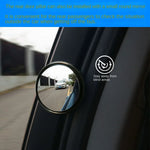 Car Blind Spot Rear View Mirror Wide Angle 360 Degree Adjustable Small Round Mirror additional angle