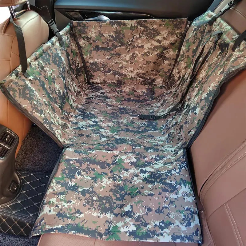 CAWAYI KENNEL Dog Car Seat Cover | Pet Carrier Travel Mat for Back Seat Hammock detail view