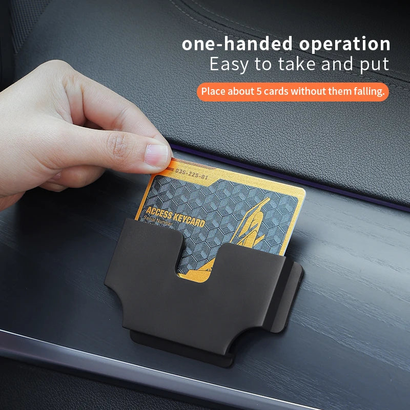 Car Card Storage Clip Car Central Control Card Slot, Business Card HolderCard Cover, Car Household D