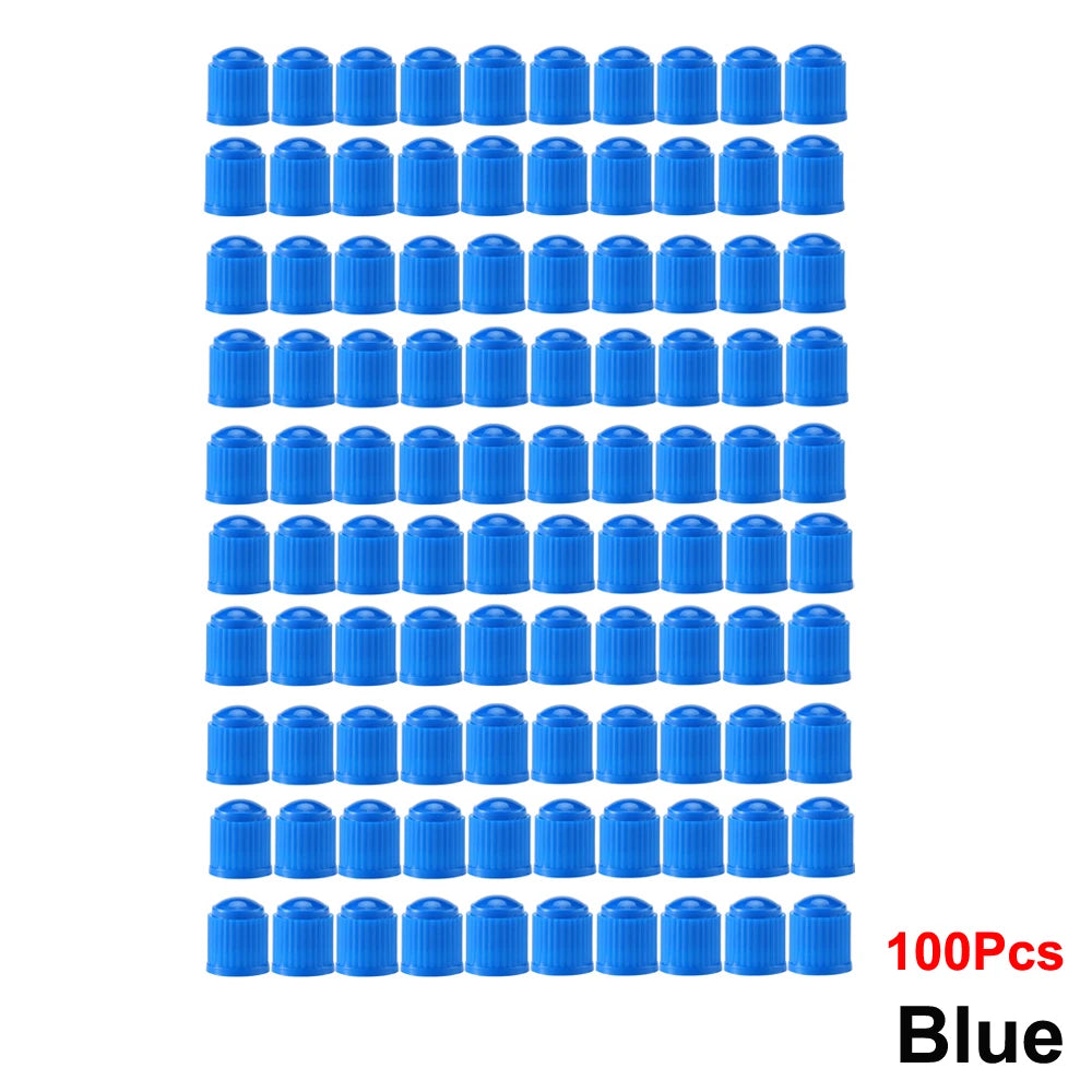 AUTCOAT Tire Stem Valve Caps | Universal Plastic Valve Covers for Cars, Trucks, Bikes close-up view