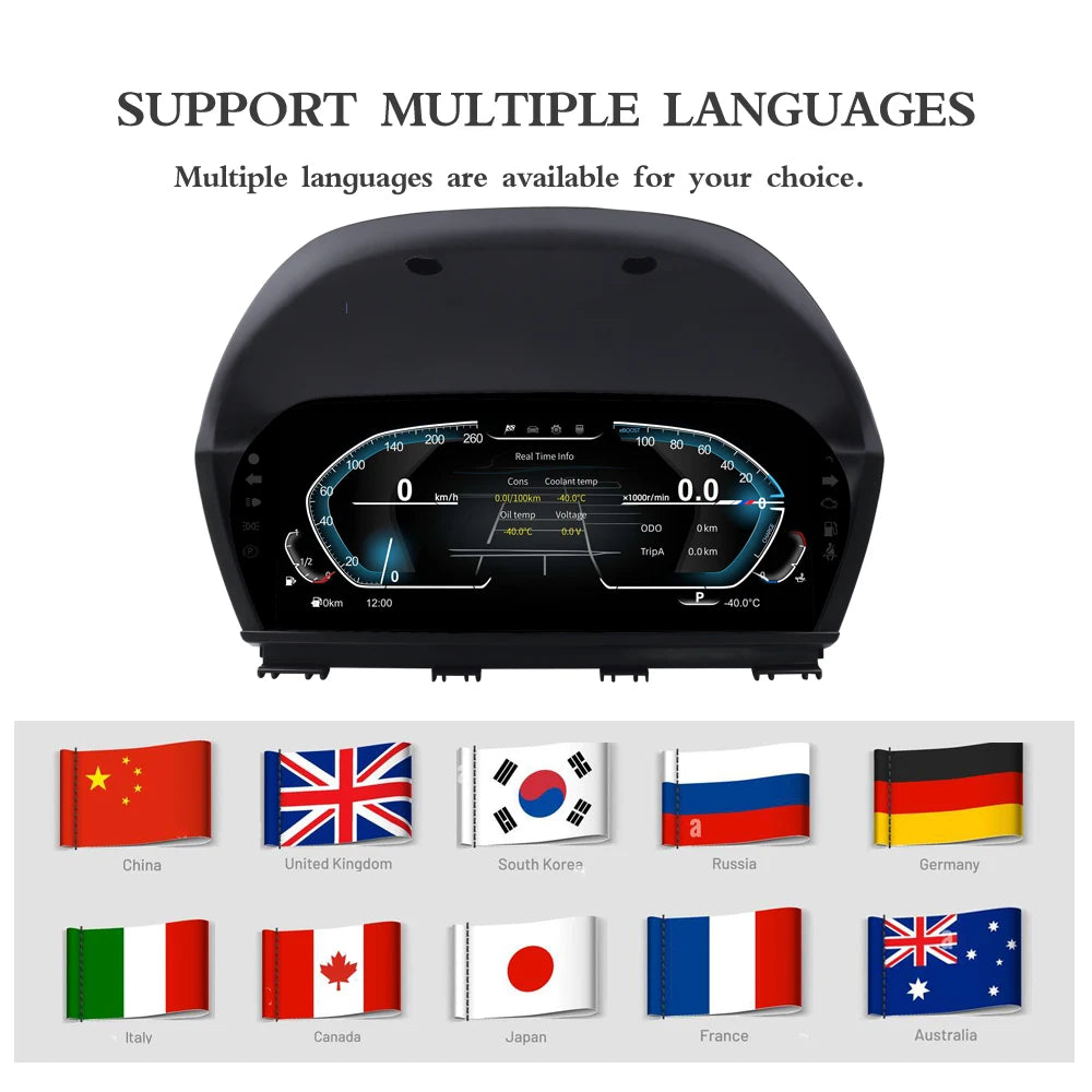 For BMW 1/2 Series X1/X2 Digital Cluster | 10 Inch LCD Dashboard Instrument detail view