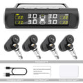 Smart Solar TPMS Car Tire Pressure Alarm Monitor System | 4 Internal Sensor Driving Safety Warning S