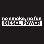 30*7CM Fashion NO SMOKE NO FUN DIESEL POWER Vinyl Decoration Car Sticker detail view