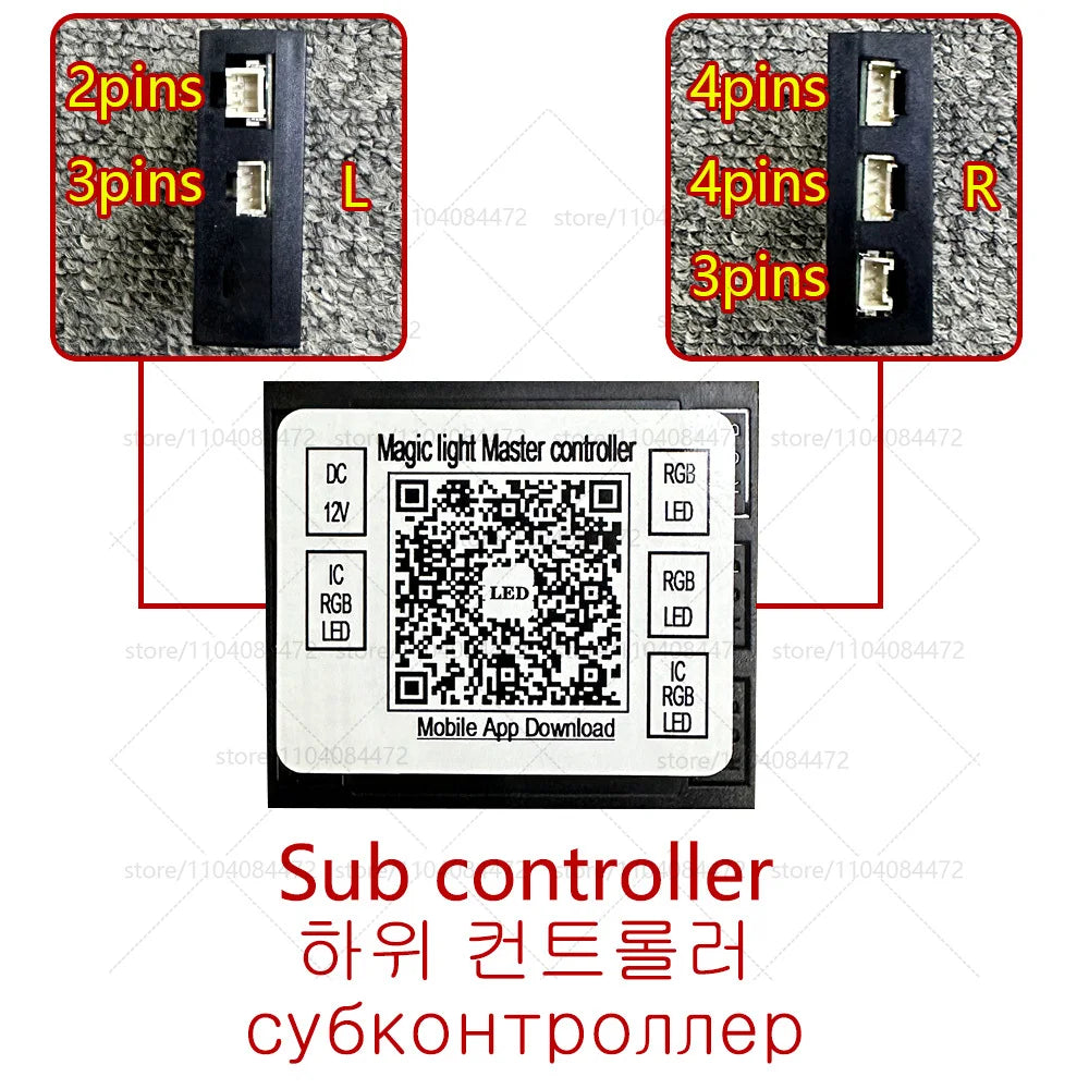 Chrysler Pacifica RT/T RGB Interior Ambient Light Kit – Bluetooth App Control, Music alternate view