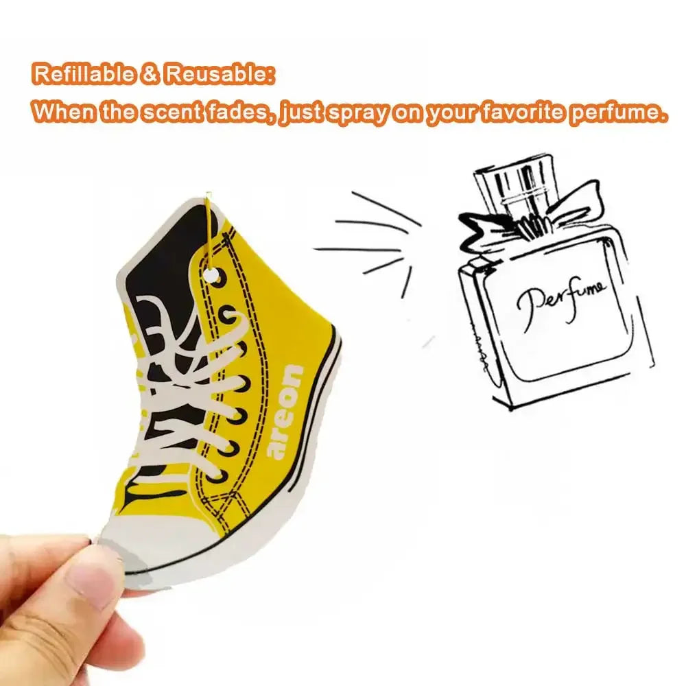 Sports Shoe Car Fragrance Pendant | Trendy Rearview Mirror Air Freshener additional angle