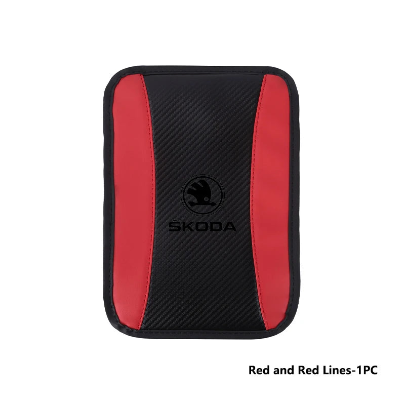 For Skoda Car Armrest Mat Center Console Arm Rest Protection Cushion Kamiq Karoq Octavia 2 3 Rapid Scala Kami Fabia VII VRS