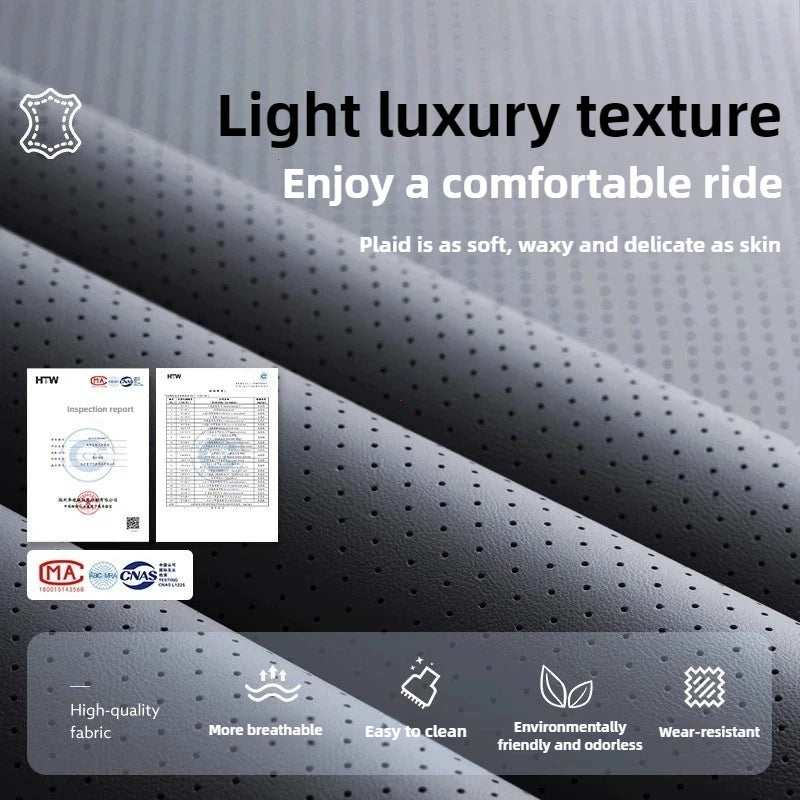 1PCS Nappa Leather Car Seat Cover Anti-Slip and Full Wrap Driver Car Seat Protector Mat detail view