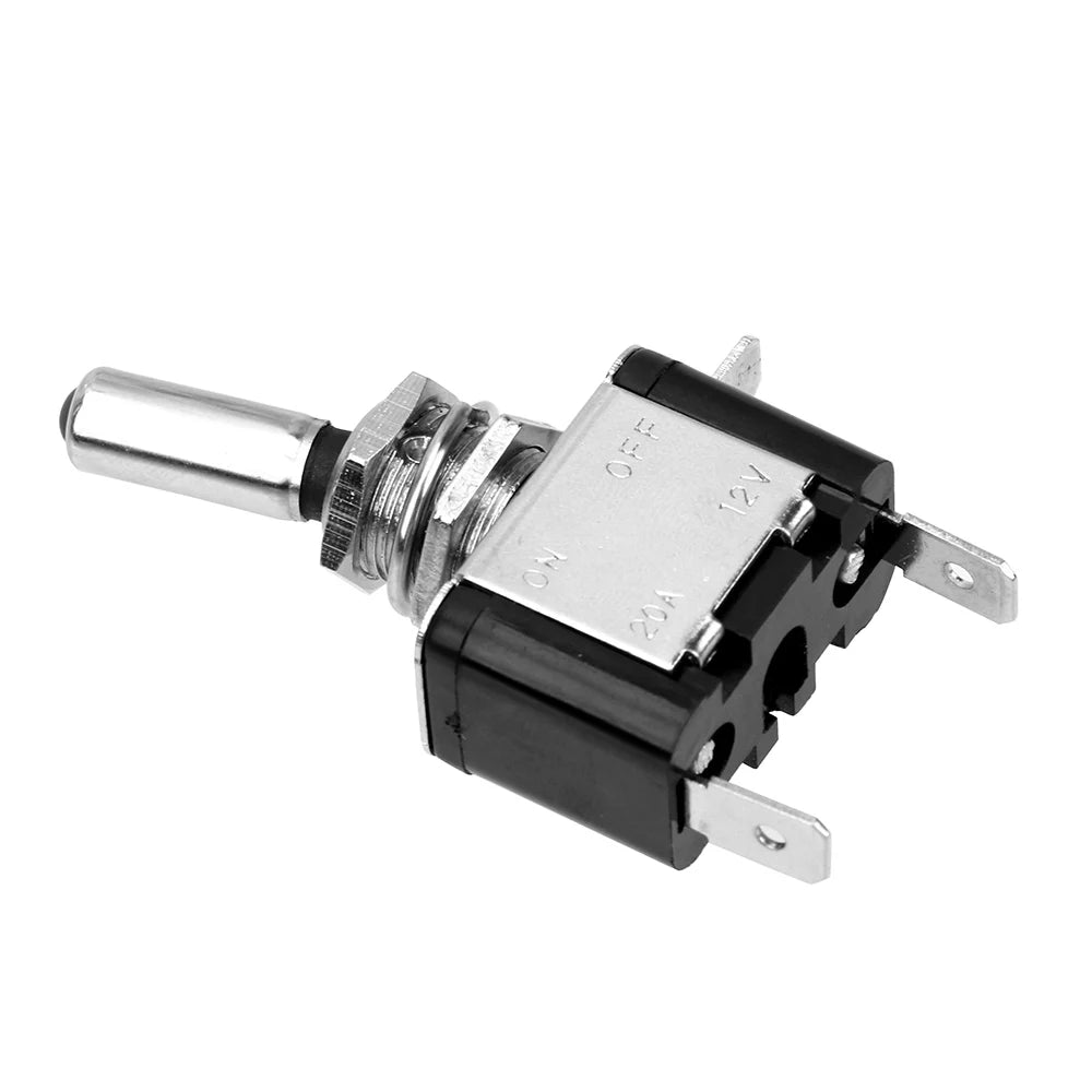 1PCS 12V 20A Toggle Switch LED Switch Car Auto Cover LED Light With Protective Cover S close-up view